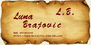 Luna Brajović vizit kartica